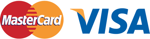 Mastercard and Visa logos